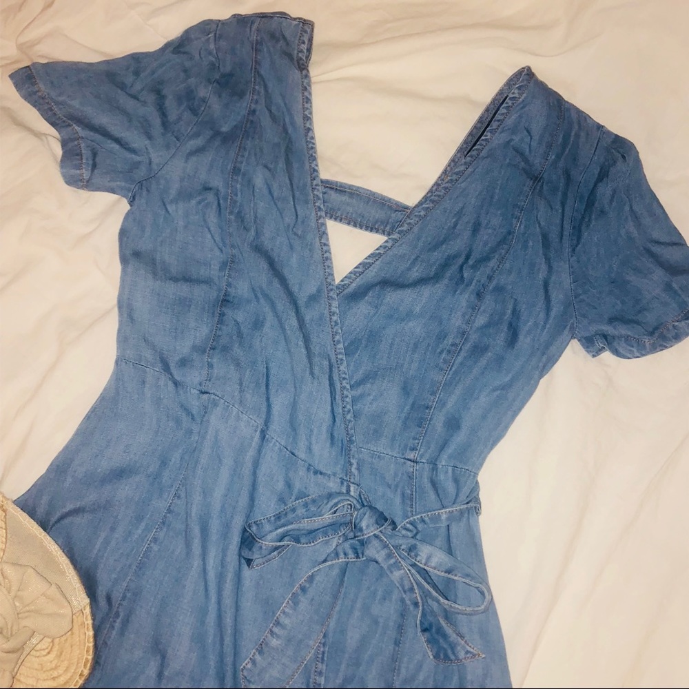 Denim Wrap Dress NWT